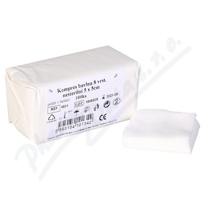 Gáza kompr.nester.5x5cm 8vrst.100ks Steriwund