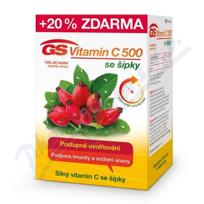 GS Vitamin C500 se šípky tbl.100+20 2016