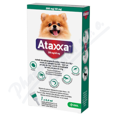 Ataxxa pro psy do 4kg spot-on 1x0.4ml