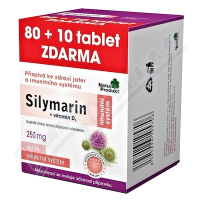 Silymarin+vit.D3 250mg akční balení 80+10 zdarma