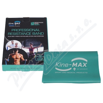 KineMAX Resistance band Posilovací guma zelená 2m