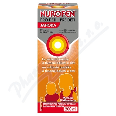 Nurofen pro děti Jahoda 20mg/ml por.sus.200ml II