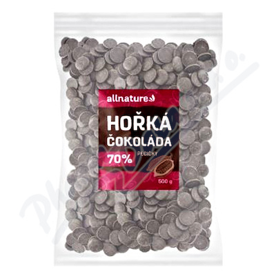 Allnature Hořká čokoláda 70% pecičky 500g