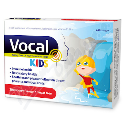 Vocal Kids měkké pastilky s příchutí Jahody 24ks