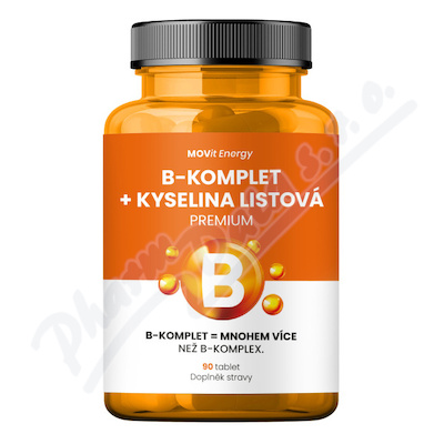 MOVit B-Komplet+Kyselina listová PREMIUM tbl.90