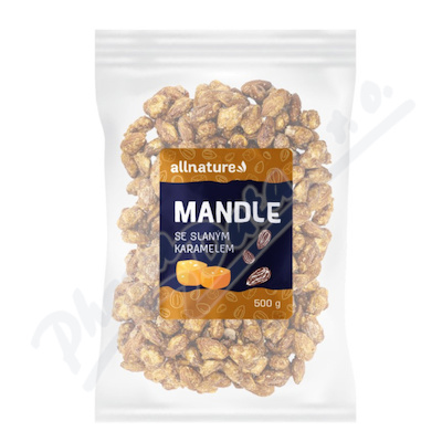 Allnature Mandle se slaným karamelem 500g