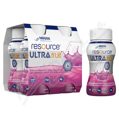 Resource Ultra Fruit Červené ovoce por.sol.4x200ml