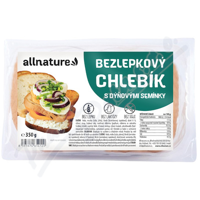 Allnature Bezlepkový chlebík s dýň.semínky 350g