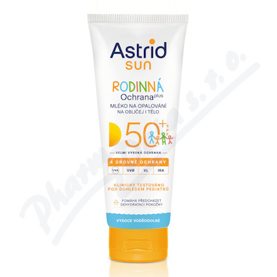 Astrid SUN rodinné opalovací mléko SPF50+ 250ml