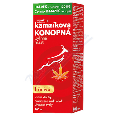 Cemio Kamzíkova konopná mast hřejivá 200ml+dárek