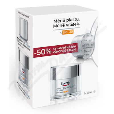 Eucerin Hyal-Fill+3xEff.den.kr.SPF30+refill 2x50ml