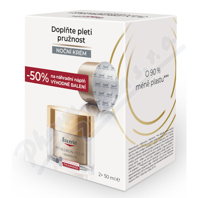 Eucerin Hyal-Fill+Elast.noční krém +refill 2x50ml