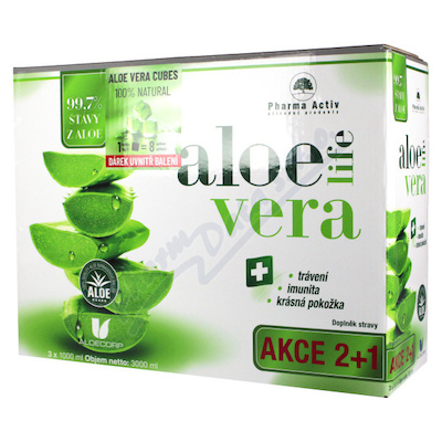 AloeVeraLife 3x1000ml + AloeVera Cubes 10g