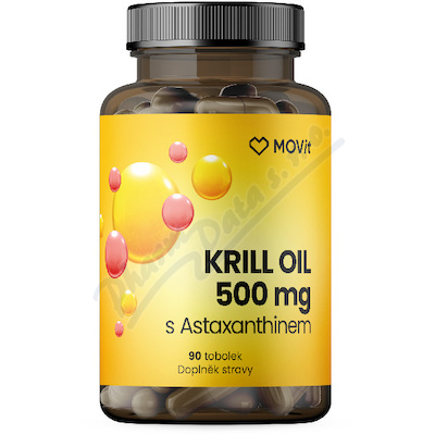 MOVit Omega Krill Oil 500mg s Astaxanthinem tob.90