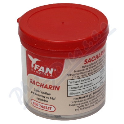 Fan sladidlo Sacharin 50g/800 tablet