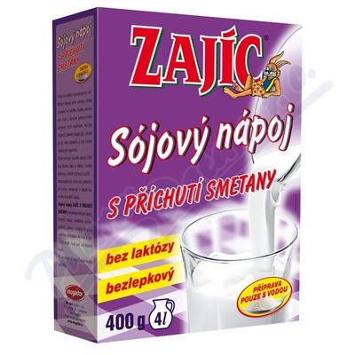 Sójový nápoj Zajíc s příchutí smetany 400g