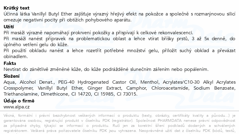 Alpa Koňský balzám hřejivý 250ml