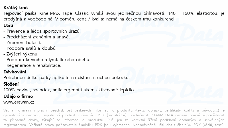 Kine-MAX Classic kinesiology tape zelená 5cmx5m