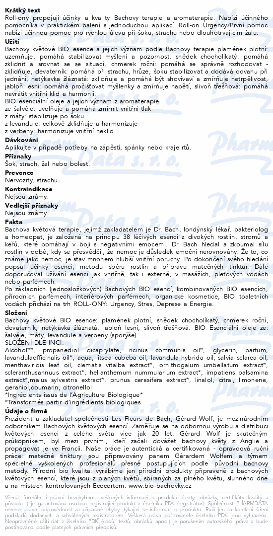 BIO Bachovky První pomoc roll-on 10ml