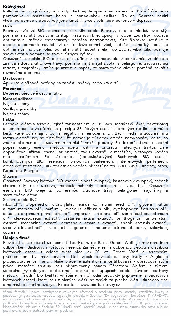BIO Bachovky Deprese roll-on 10ml