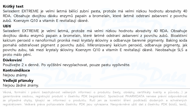Swissdent zub.pasta Extreme bělicí 100ml 19003