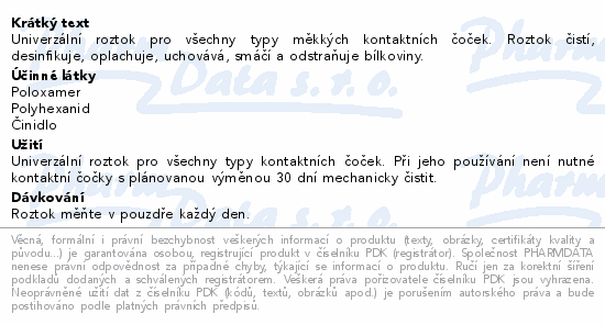 Optosoak Plus roztok na kontaktní čočky 360ml