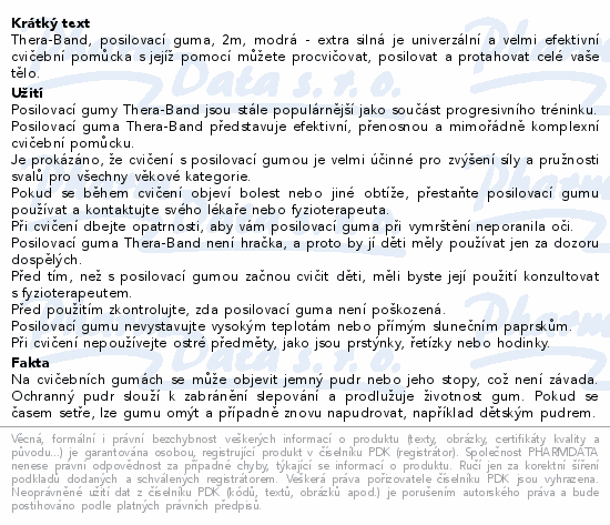 TheraBand Posilovací guma 2m modrá 2.6kg