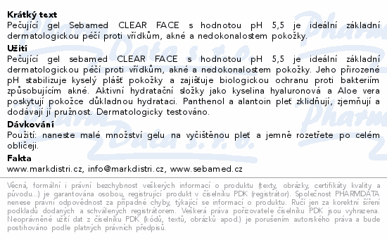 SEBAMED Clear face pečující gel 50ml