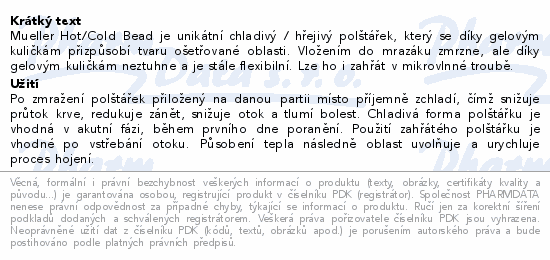 Mueller hřejivý/chladivý polštářek kuličky modrý