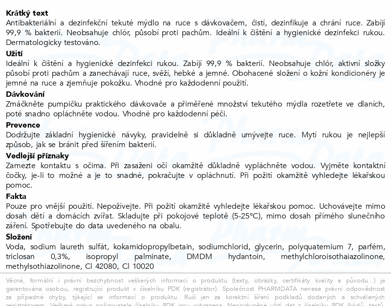 Hygienium Antibakter. a dezinf. tekuté mýdlo 300ml