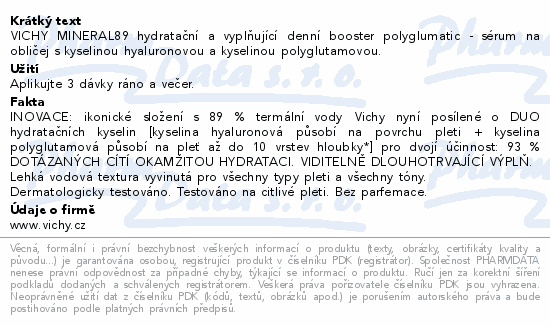 VICHY MINÉRAL 89 daily booster 50ml