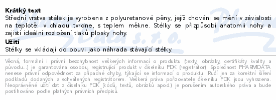 svorto 063 Stélky vkládací s paměťovou pěnou 37