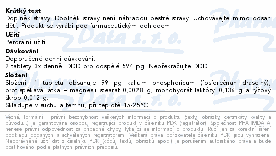 Kalium phosphoricum AKH tbl.60