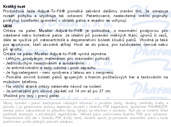 Mueller Adjust to fit ortéza palce