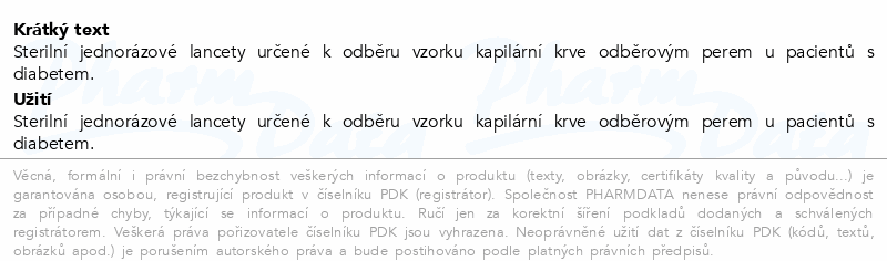 Rightest sterilní jednorázové lancety 100ks