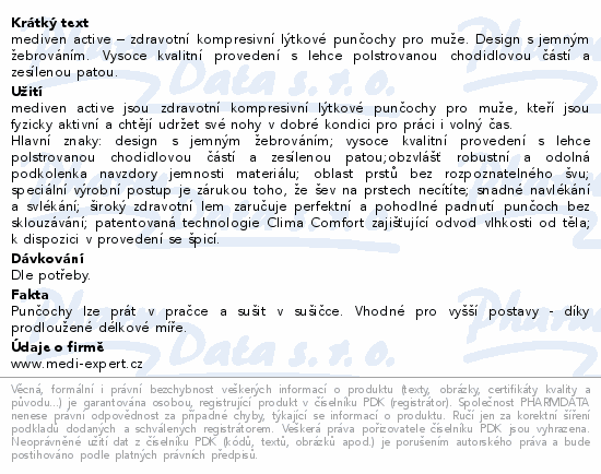 mediven active II.KT AD se špicí vel.1N černá