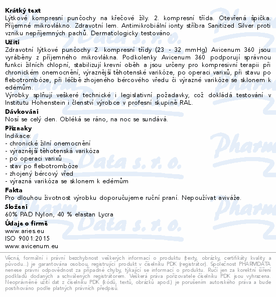 Avicenum P 360 punč. lýt. OŠ XXL long černá