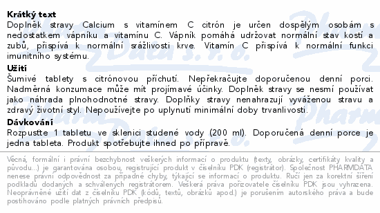 Biotter Calcium Forte s vit.C citrón 20ks šum.tbl.