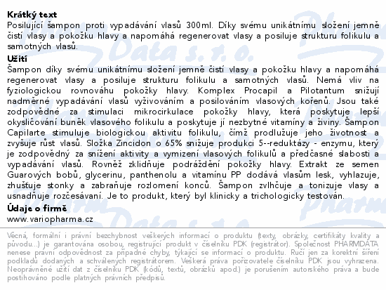 DERMEDIC Capilarte Posilující šampon 300ml