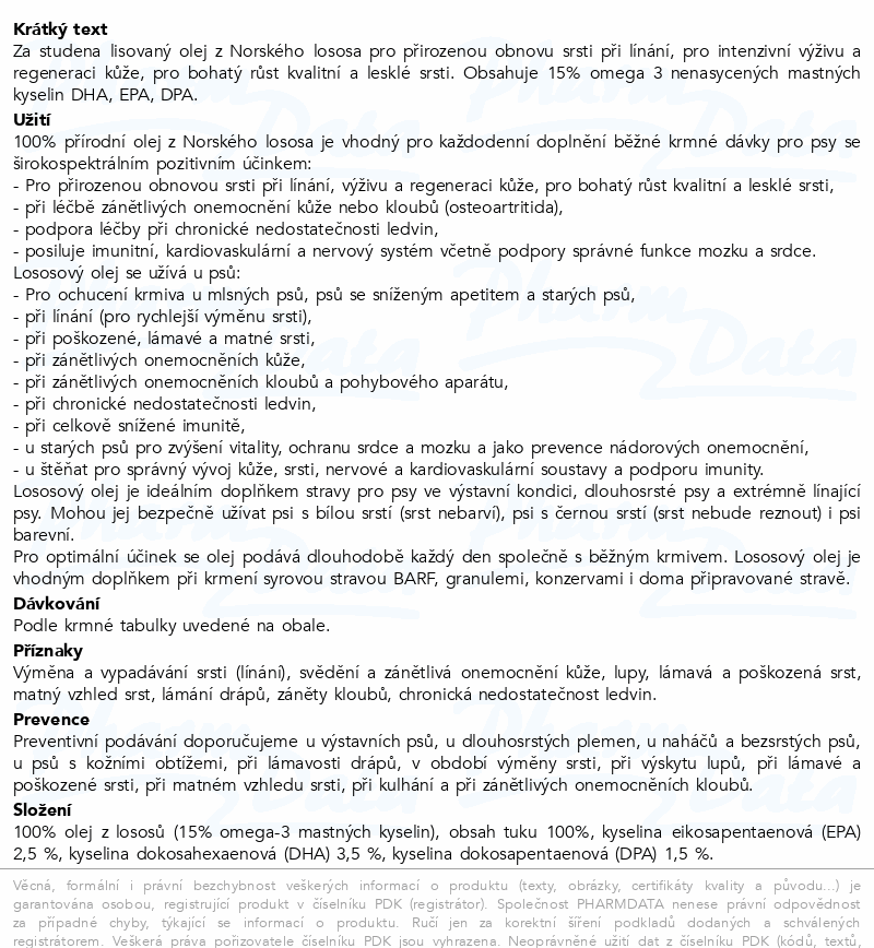 Canvit BARF Salmon oil pro psy a kočky 500ml
