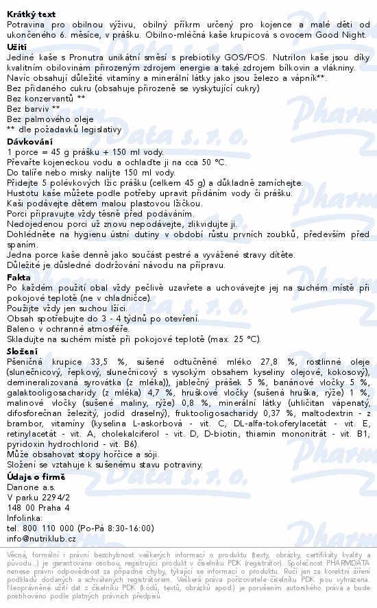 Nutrilon Obilno-ml.krup.kaše ov.Good Nigh.225g 6m+