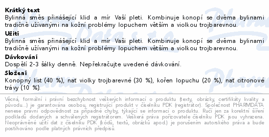 LEROS Zdravá pleť čaj 20x1.5g