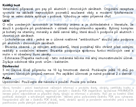 TOPVET Močopohlavní aparát vet.přípr.pro psy200ml