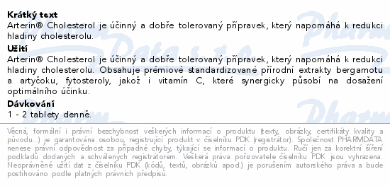 Arterin Cholesterol tbl.30