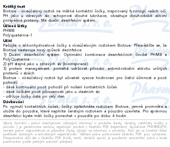 Biotrue multi-purpose solution 480ml Bausch+Lomb