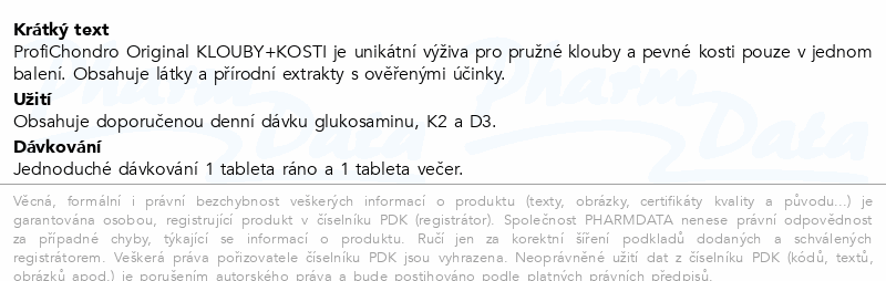 ProfiChondro original KLOUBY+KOSTI tbl.60+tob.60