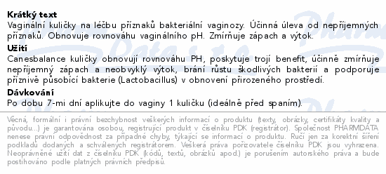 Canesbalance vaginální kuličky 7ks