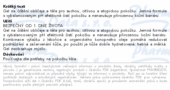 Biotter NC ATOPIS mycí gel na obličej a tělo 500ml