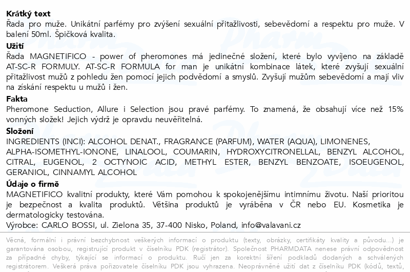 MAGNETIFICO Pheromone Allure pro muže 50ml
