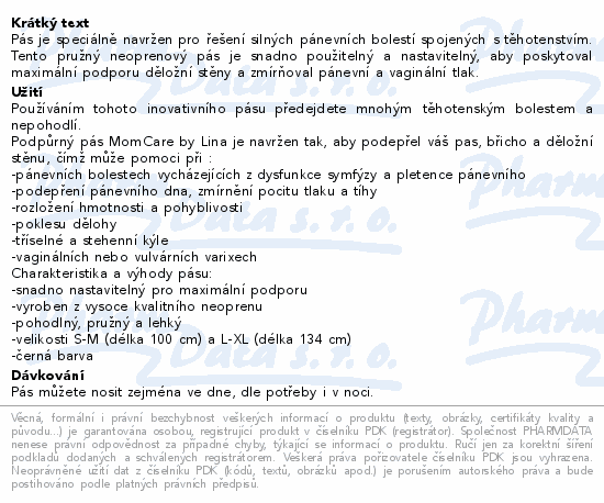 MomCare těhotenský a poporodní podpůrný pás L-XL